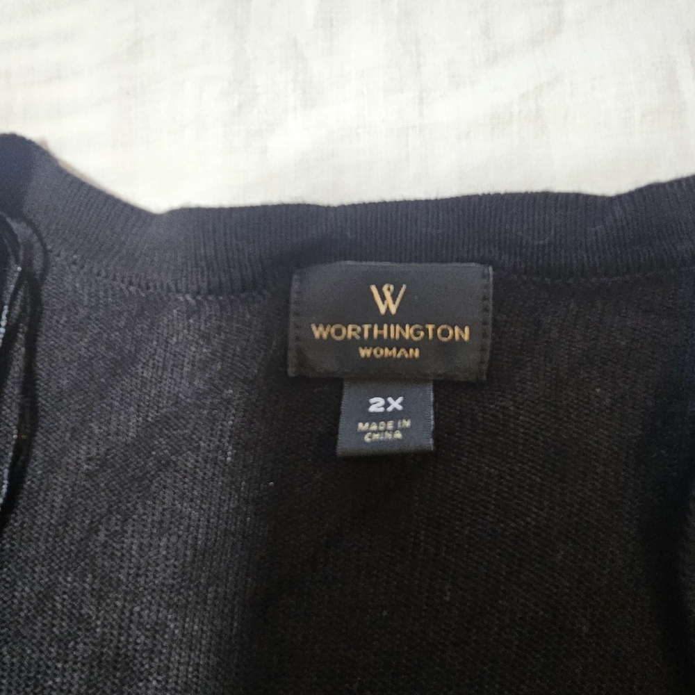 Worthington Black Knit Sweater - Picture 2 of 7
